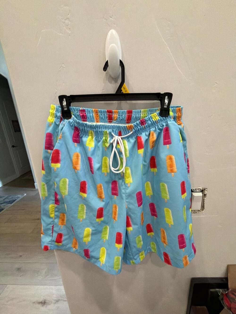 Temu Men's Popsicle Print Swim Trunks with Neon Liner‎